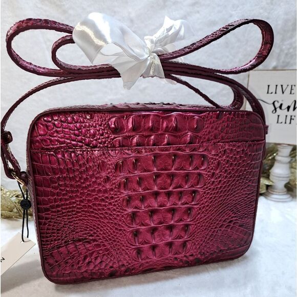 NWT Brahmin Shea Melbourne Crossbody Bag in Pomegranate - Picture 10 of 17